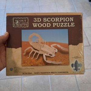 NEW 3D scorpion wood puzzle kit Scout Crafts
